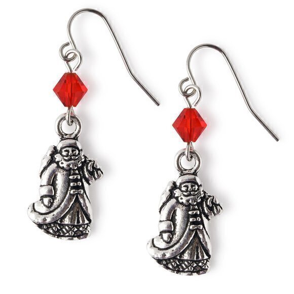 Darlene's Gift Shop Jewelry - Santa Claus Earrings Christmas Holiday Earrings Womens Handmade in USA